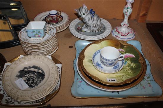 Prattware plates & mixed ceramics